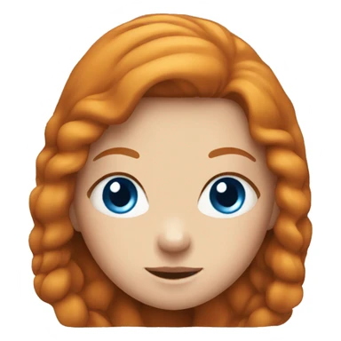Ginger girl with blue eyes  sticker