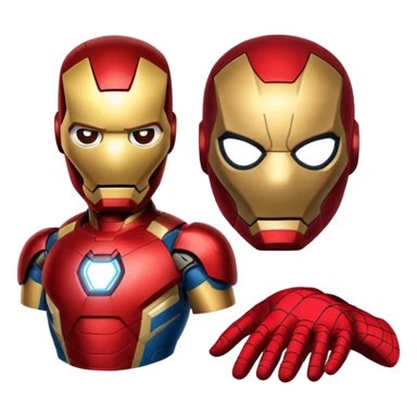 iron-man-spider-man face sticker