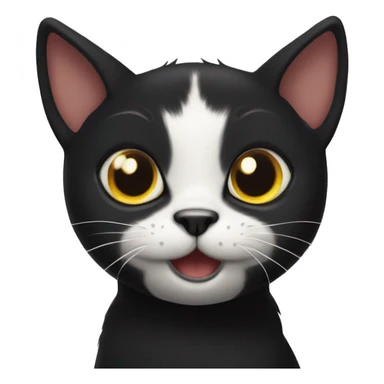 Derp black cat sticker