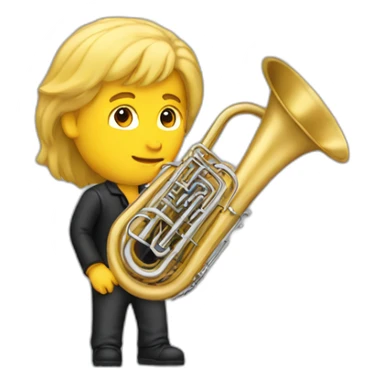 Long--blondehair-male-with-tuba-player sticker