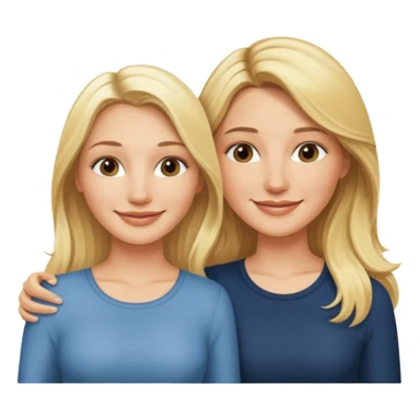 i want an emoji with 2 blonde girls like the movie "the holiday" They are not touching each other. One is Cameron Diaz, the tother Kate Winslet. They are friends.They have long hair. sticker
