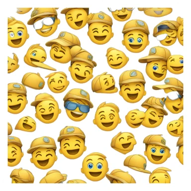 Niño feliz sonriendo con gorra sticker