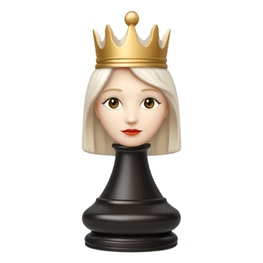 white queen plastic chess pieces sticker