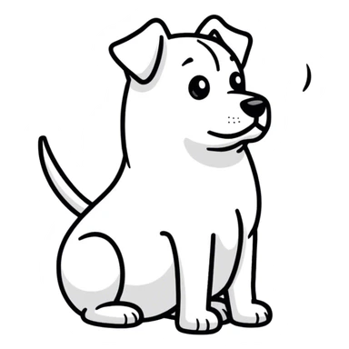 hund am kaken sticker