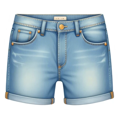 vintage light wash denim shorts sticker