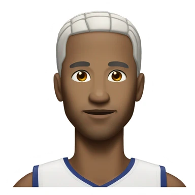 light-skinned, white-haired basketball player sticker
