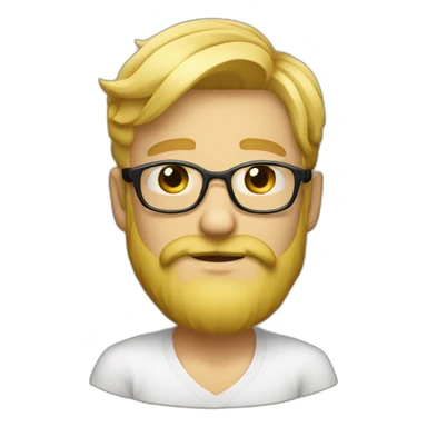 Dude blond glasses beard rhum sticker