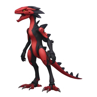  Cool Edgy Black Red Digimon-Fakemon-Raptor-Genesect-Reptile full body sticker
