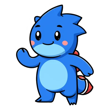 Sanic meme character sticker