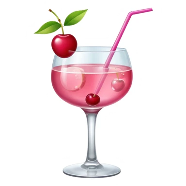pink cocktail sticker