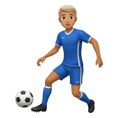 maak een manneke dat voetbalt sticker