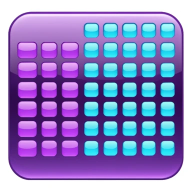 glitter purple and cian spreadsheet sticker