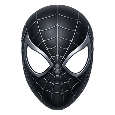 black spiderman mask sticker