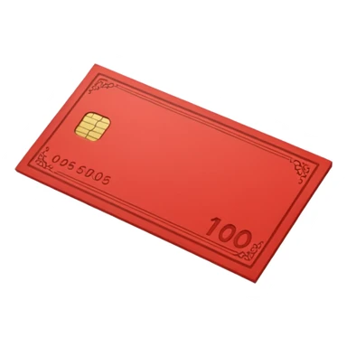 red single money paper sticker