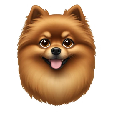 Brown Pomeranian  sticker