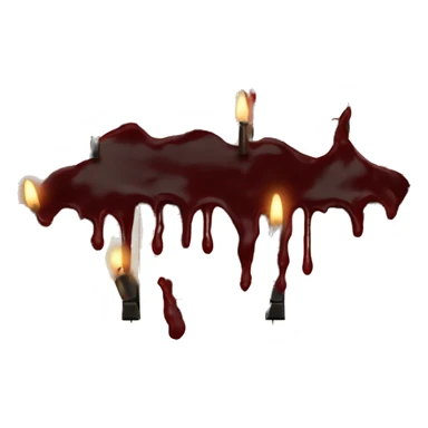 vintage piano with melted candles on top sticker