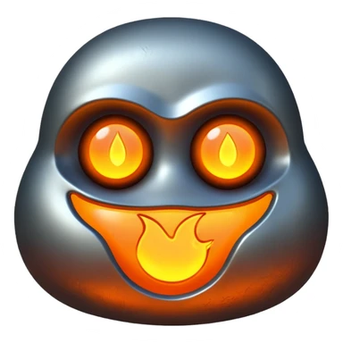 Heated Metal sticker