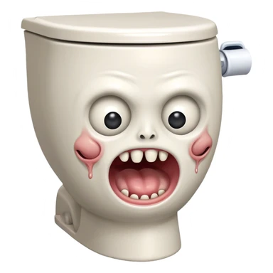 skibidi toilet  with weird head coming out of the toilet sticker