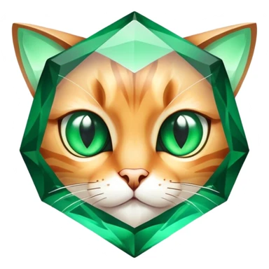 HEXAGON SHAPED GEM with CAT EYES sticker