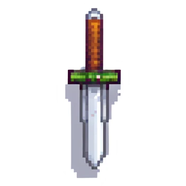 Minecraft sword icon, pixel art, 64x64 pixels, blocky style sticker
