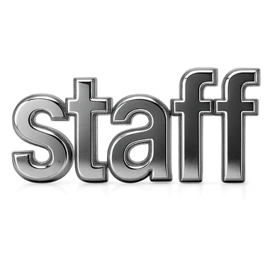 simple text saying "staff" sticker