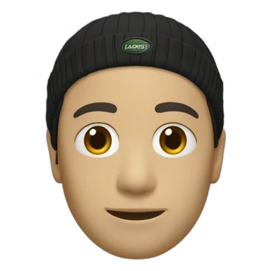 Lacoste black balaclava boy sticker