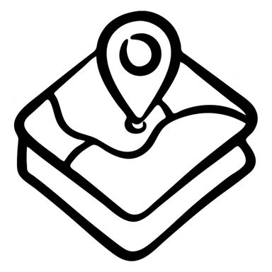 Map with location pin sticker