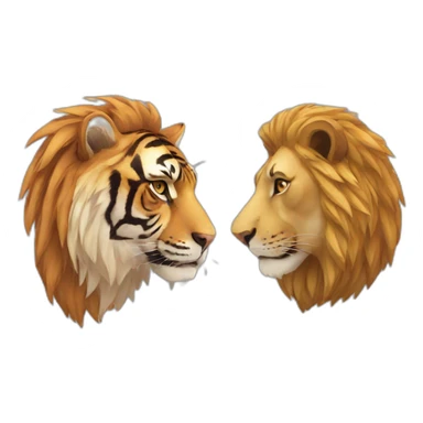 Tiger and Lion sticker