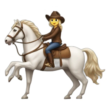 Cat riding a horse sticker