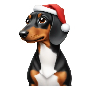Daschund Christmas sticker