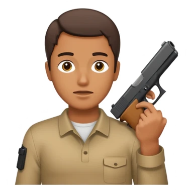 Un moreno con una gloc en mano tapándose la cara sticker