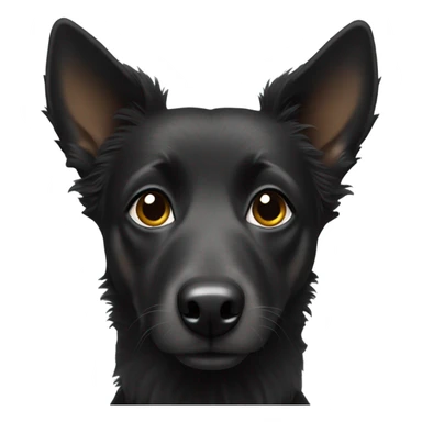 Black Mudi dog breed sticker