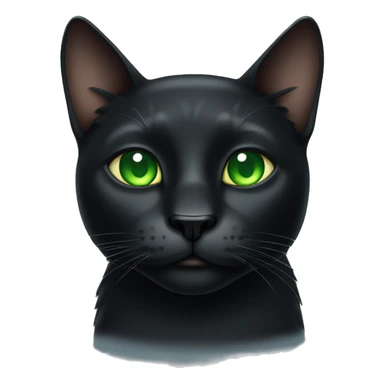 Big Black cat with green eyes  sticker