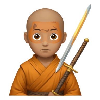 Monk with sword sticker