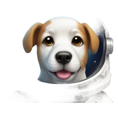 A cute dog astronaut sticker