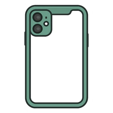 iPhone, minimalistic, green gold and white color scheme, clean lines sticker