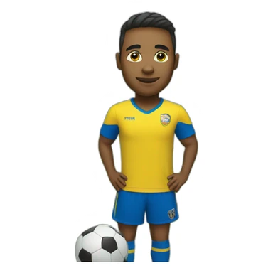 soccer player With yellow and blue t-shirt sticker