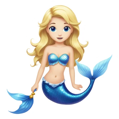 a blonde mermaid sticker