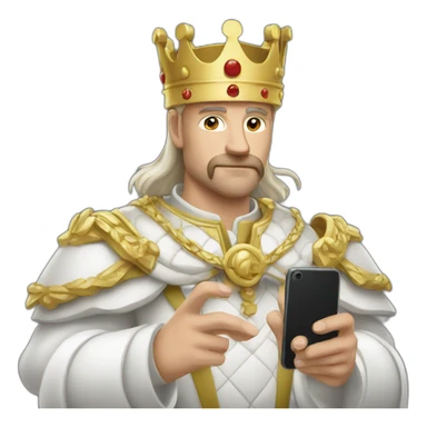 White King using phone sticker