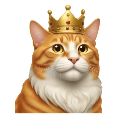 king orange cat sticker