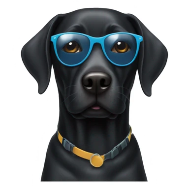 Black Labrador wearing sunglasses  sticker