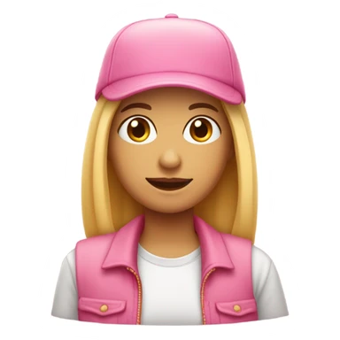 Fille avec casquette rose sticker