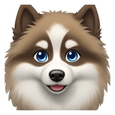 pomsky blue and brown eyes sticker