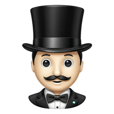 monopoly top hat sticker
