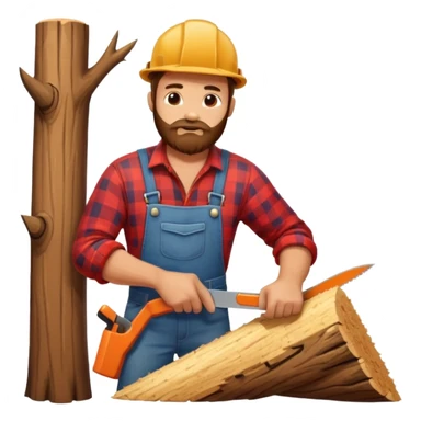 saw for sawing trees sticker