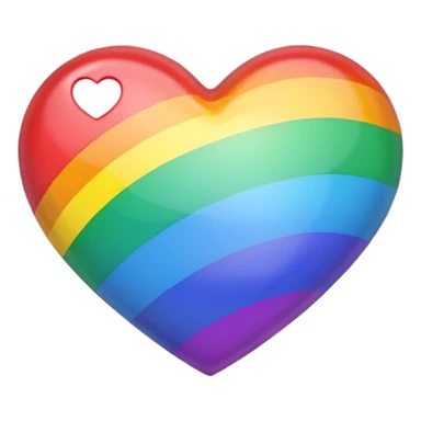 heart with rainbow pride colors sticker