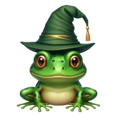 harry poter şapkası giymiş kurbağa sticker