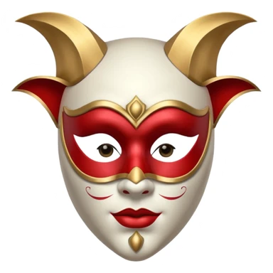 circus masked performer portrait, head and shoulders only, elegant carnival mask, dramatic costume collar, mysterious expression, 3D cartoon, mobile game icon style, clean background, no text, no watermark sticker