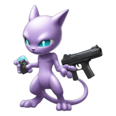 mewtwo with a glock 26 sticker