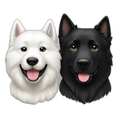 samoyed and BLACK-labrador sticker